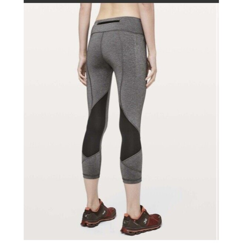 Lululemon Pace Rival Crop 22"‎ Heathered Black Size 6